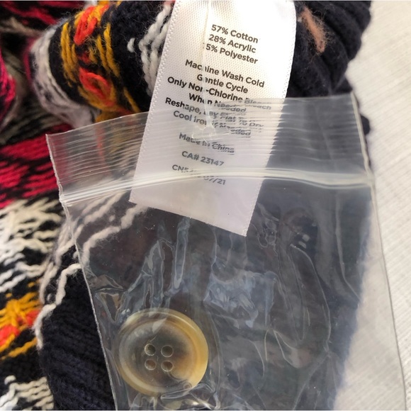 NWT Talbots Colorful Fair Isle Mixed Pattern Cardigan Sweater Size Large - Picture 6 of 13